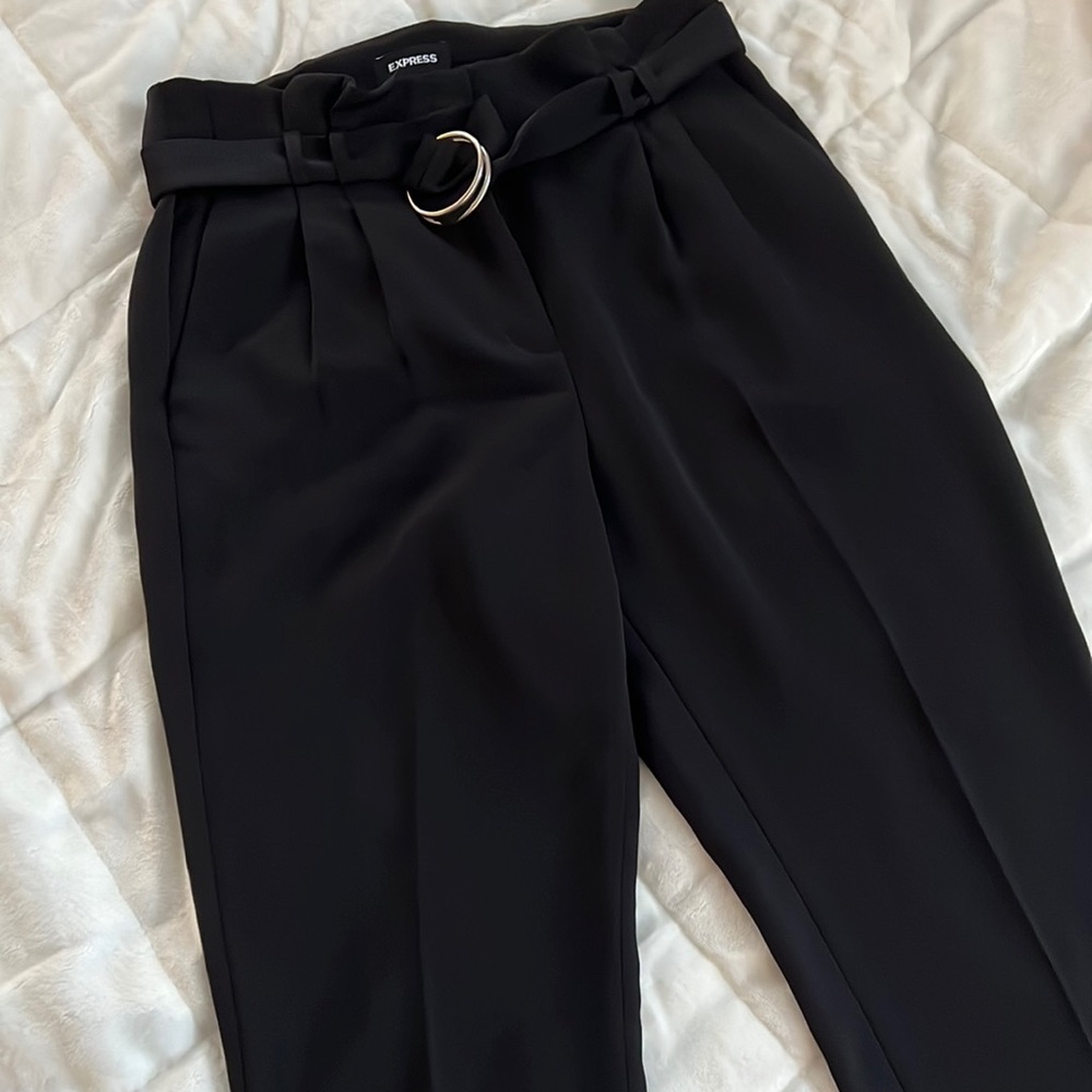 Express black high rise ankle pants